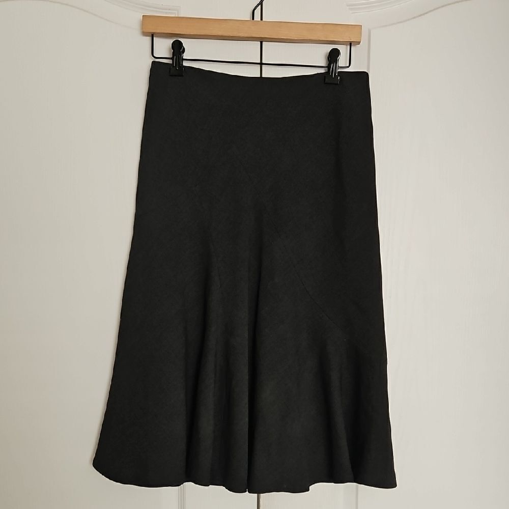 Reitmans Gray A-Line Midi Skirt for Casual Wear